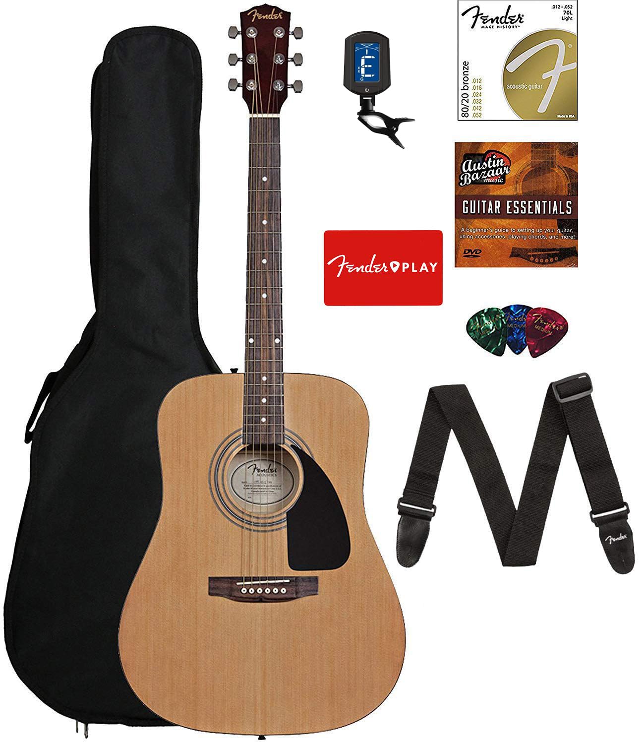 Amazon | Fender FA-115 ドレッドノートアコースティックギター